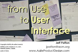 Usage to User Interface by Jeff Patton